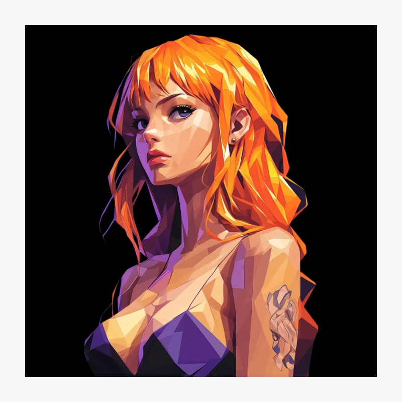 One Piece Nami Pop Art Portrait Pin