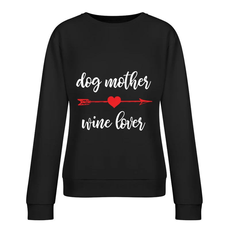 Amour des chiens et du vin Femme Sweat-shirt à enfiler