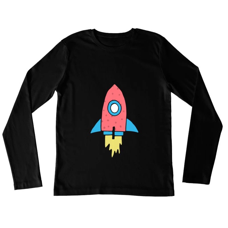 Fusée colorée en dessin animé Femme Manches Longues T-Shirt