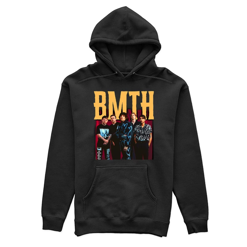 Bring Me The Horizon Band Promotional Photo With Yellow Text Female Pullover Hoodie