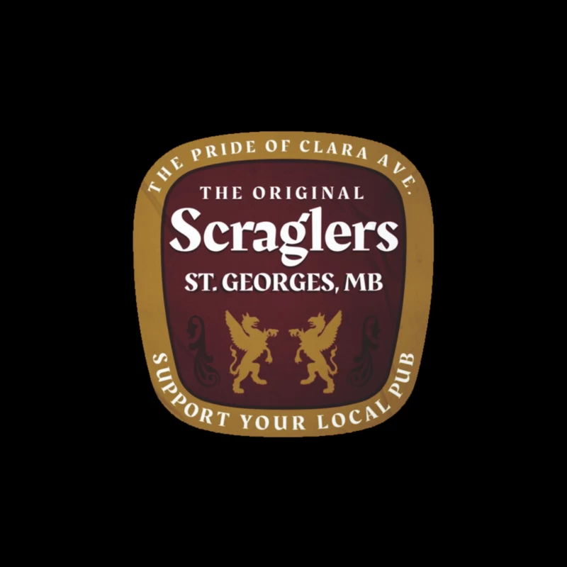 Scraglers Public House Throw Pillow