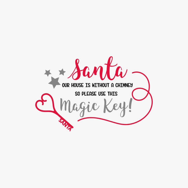 Clé magique pour le Père Noël sans cheminée Homme Manches Longues T-Shirt
