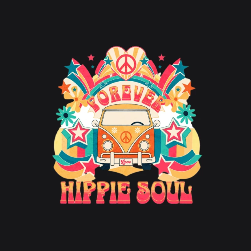 Bunter Hippie-Bus mit Frieden Damen Pullover Hoodie