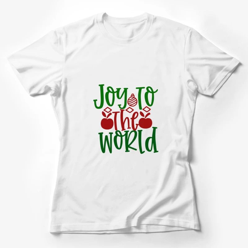 Design de Noël avec Joie sur Fond Blanc Femme T-Shirt