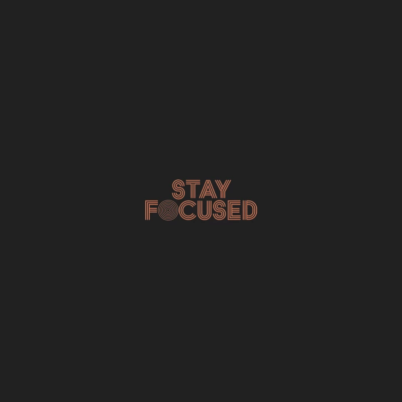Minimalist Orange Typography: Stay Focused Motivation Bucket Hat