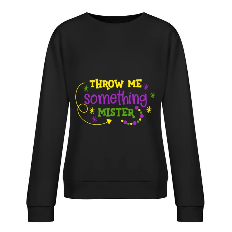 Slogan de Mardi Gras coloré Femme Sweat-shirt à enfiler