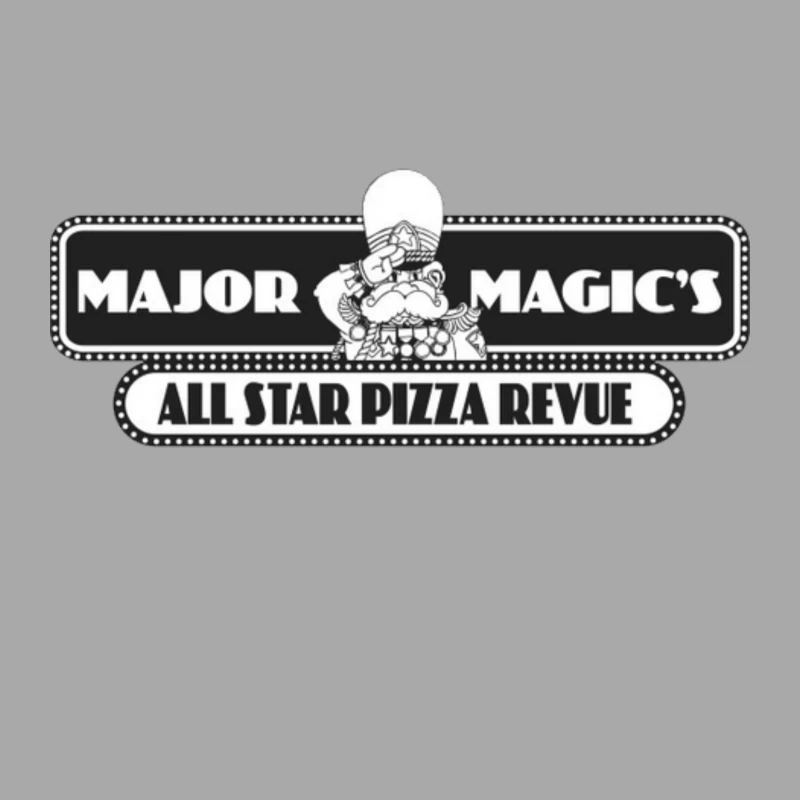 Major Magic's All Star Pizza logo Male Pullover Hoodie