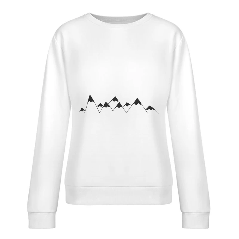 Design de montagnes linéaires minimalistes Femme Sweat-shirt à enfiler