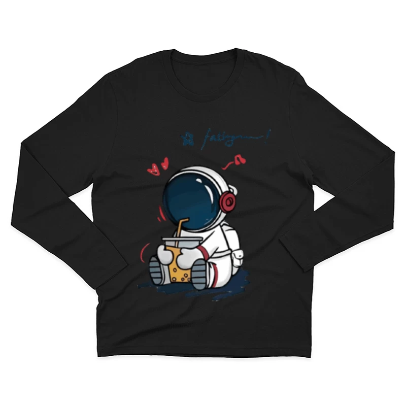 Astronaut mit Blase-Tee Herren Langarm T-Shirt