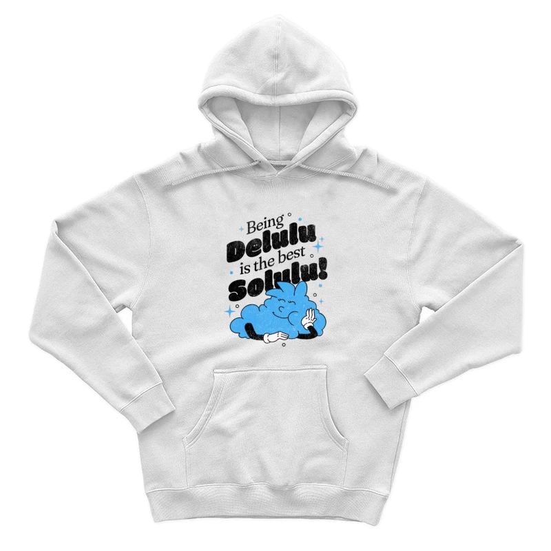 Niedliche, wolkige Illustration mit motivierendem Spruch Herren Pullover Hoodie