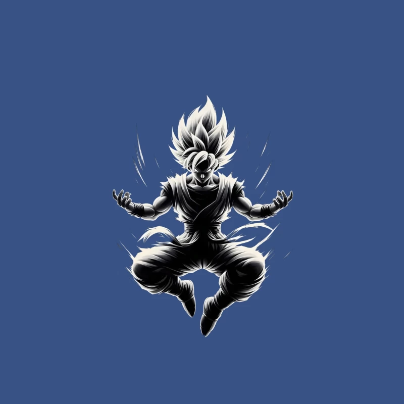 Dynamic Anime Character in Action Tapestry