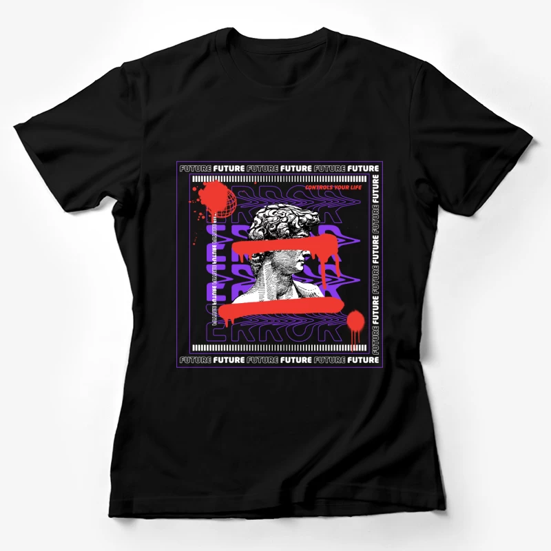 Futuristische David-Fehlerkunst Damen T-Shirt