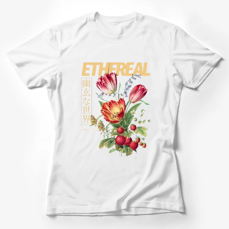 Ätherische Blumenillustration Damen T-Shirt