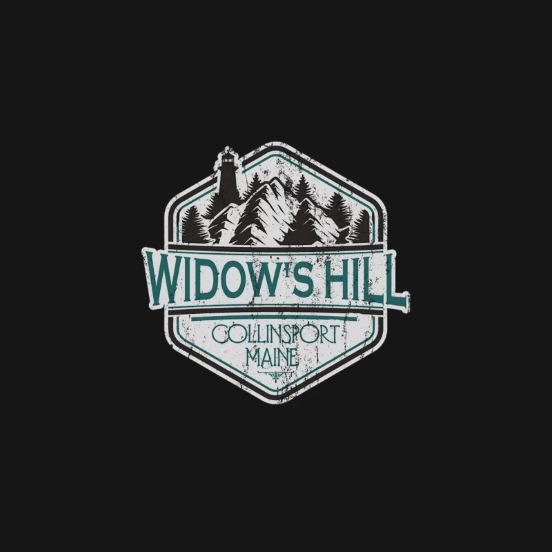 Widow_s Hill from Dark Shadows - distressed travel badge Desk Mat
