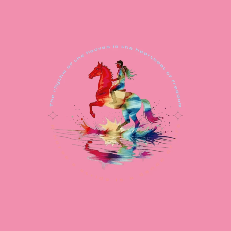 The Dance of Freedom: A Colorful Horse Ride