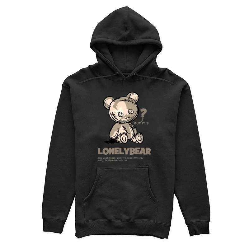 Einsamer Teddy mit dunklem Humor Damen Pullover Hoodie