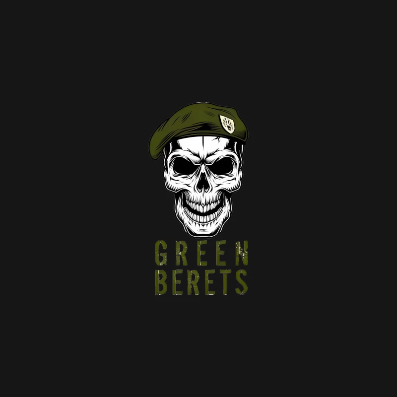 Green Berets Special Forces Skull Emblem Desk Mat