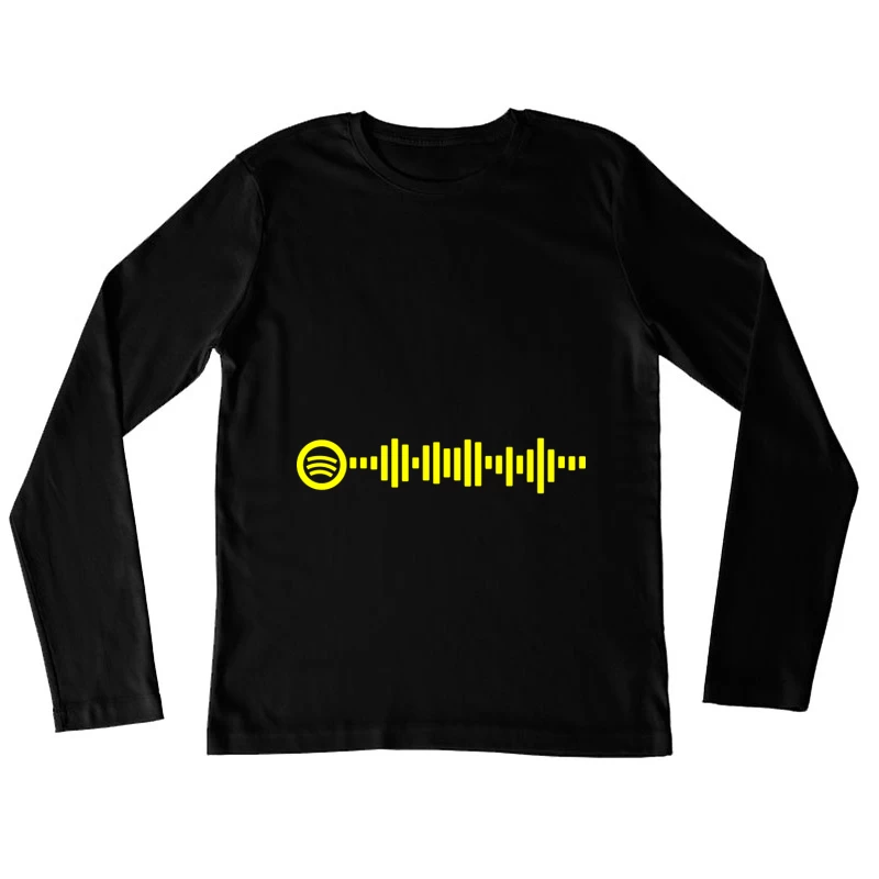 Spotify Code in Gelb Damen Langarm T-Shirt