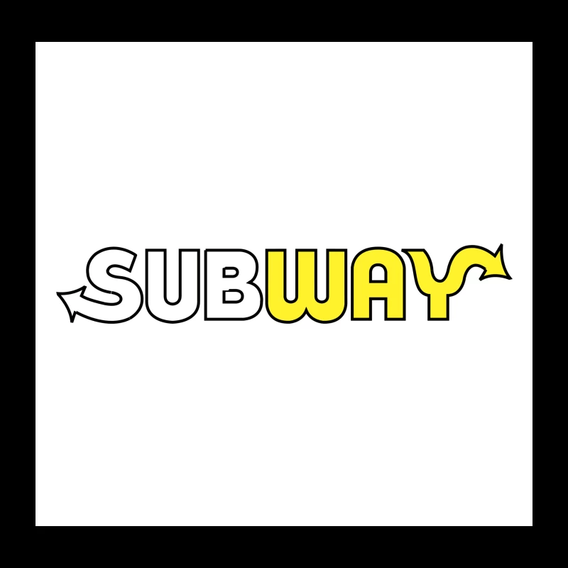 Subway Restaurant Chain Logo Design Throw Pillow