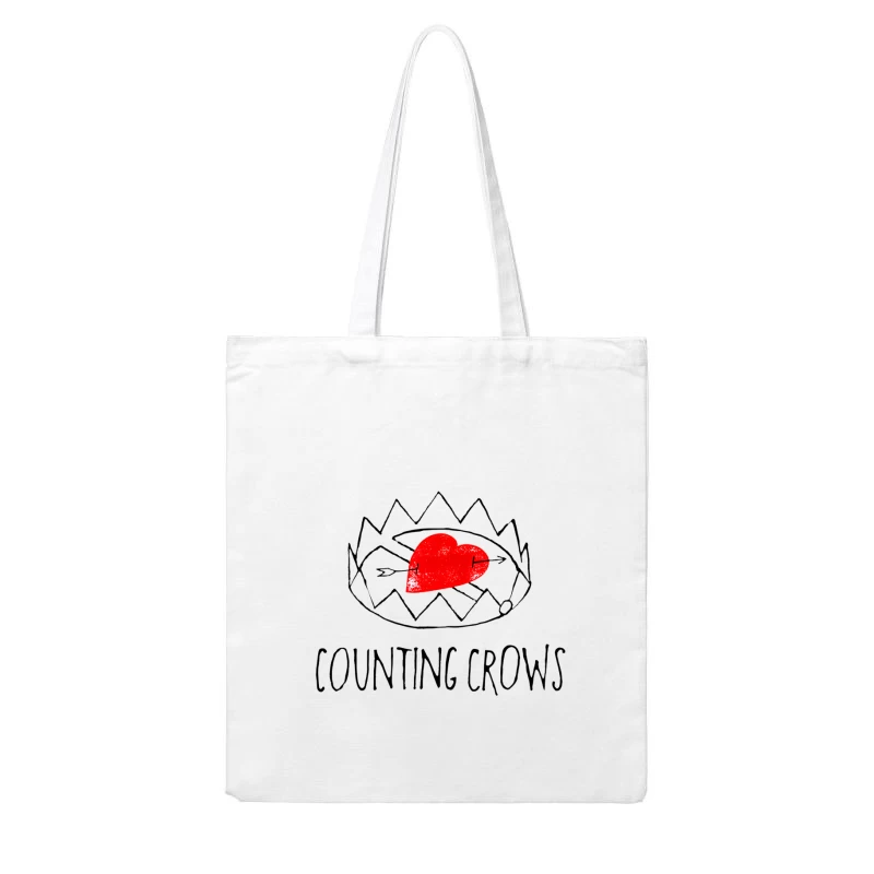 Counting Crows White Love Trap Cotton Tote Bag