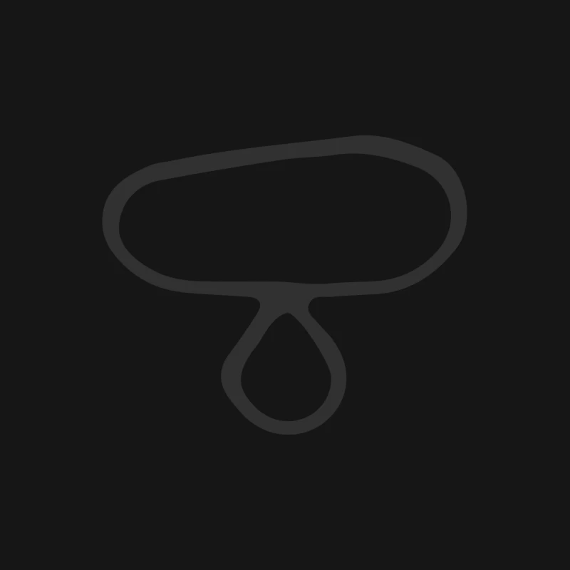 Signe abstrait noir avec une forme organique Femme T-Shirt