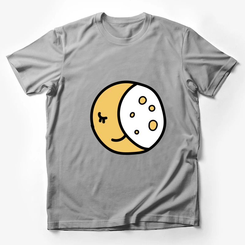 Visage de lune simple avec sourire Homme T-Shirt