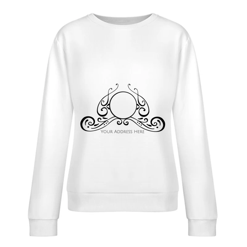 Logo simple avec adresse personnalisée Femme Sweat-shirt à enfiler