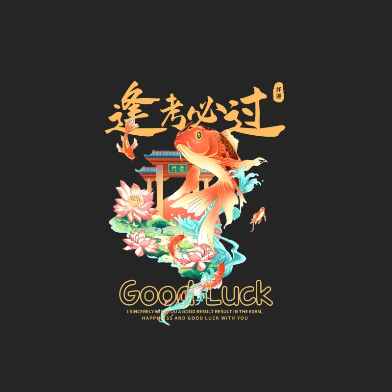 Koi-Fisch Glückwünsche Design Damen Pullover Sweatshirt