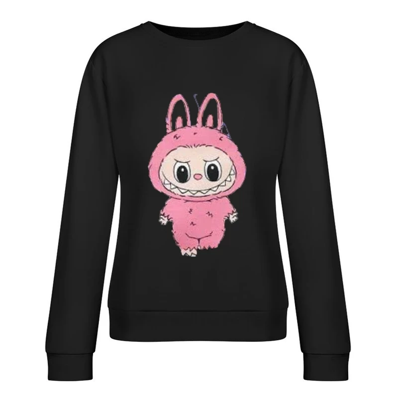 Niedliches rosa Monsterkostüm Damen Pullover Sweatshirt