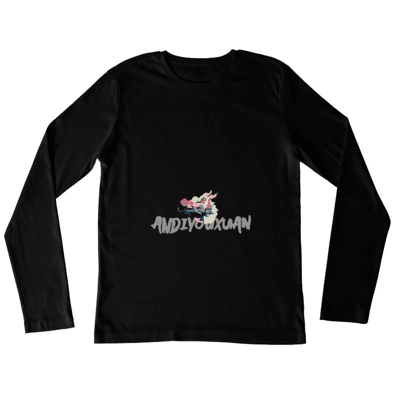 Conception de logo de dragon avec lettrage Femme Manches Longues T-Shirt