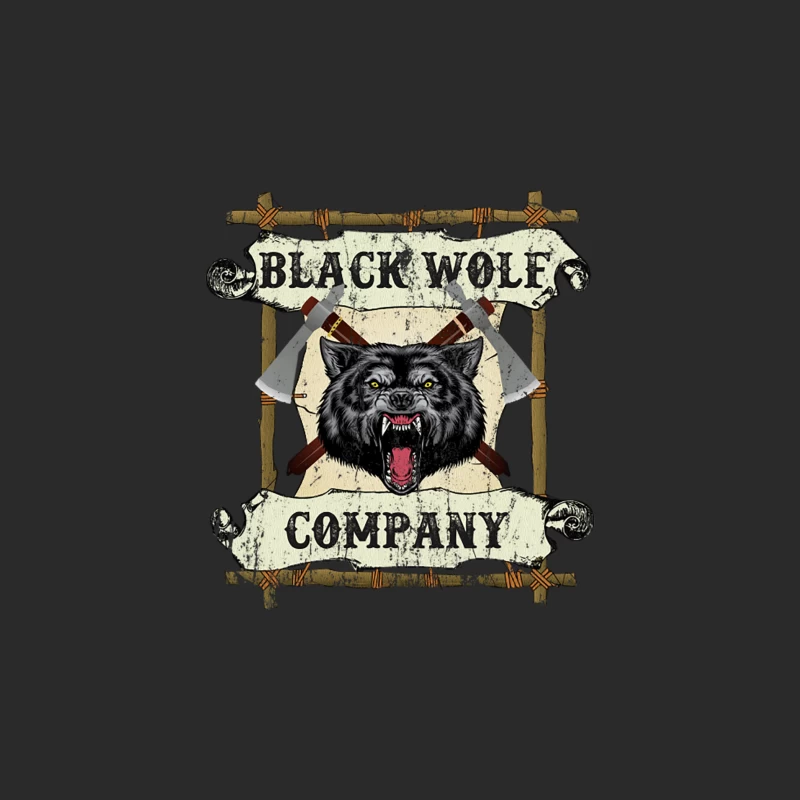 Black Wolf Company, distressed Baseball Cap