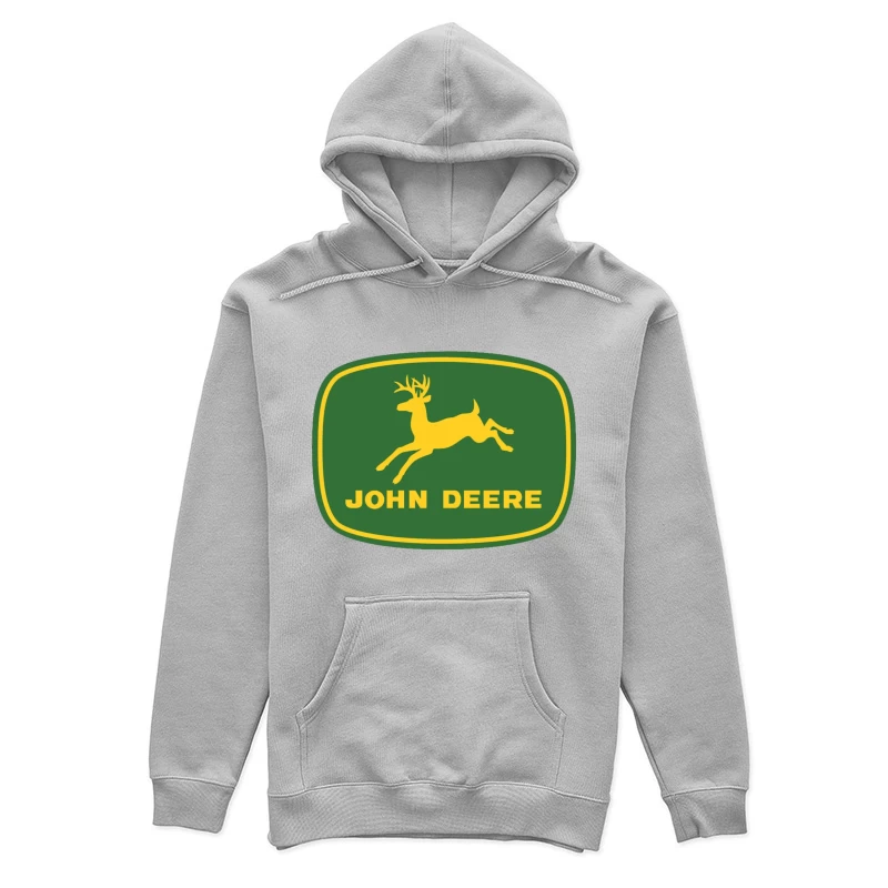 John Deere Classic Green and Yellow Logo with Leaping Deer Female Pullover Hoodie