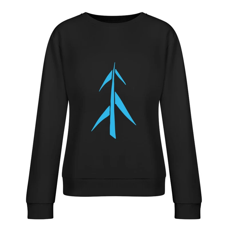 Symbole moderne bleu Femme Sweat-shirt à enfiler