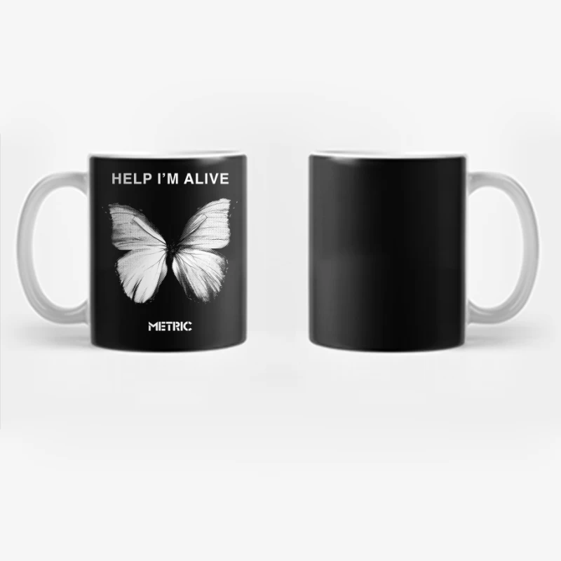 Metric Help I'm Alive Butterfly Coffee Mug