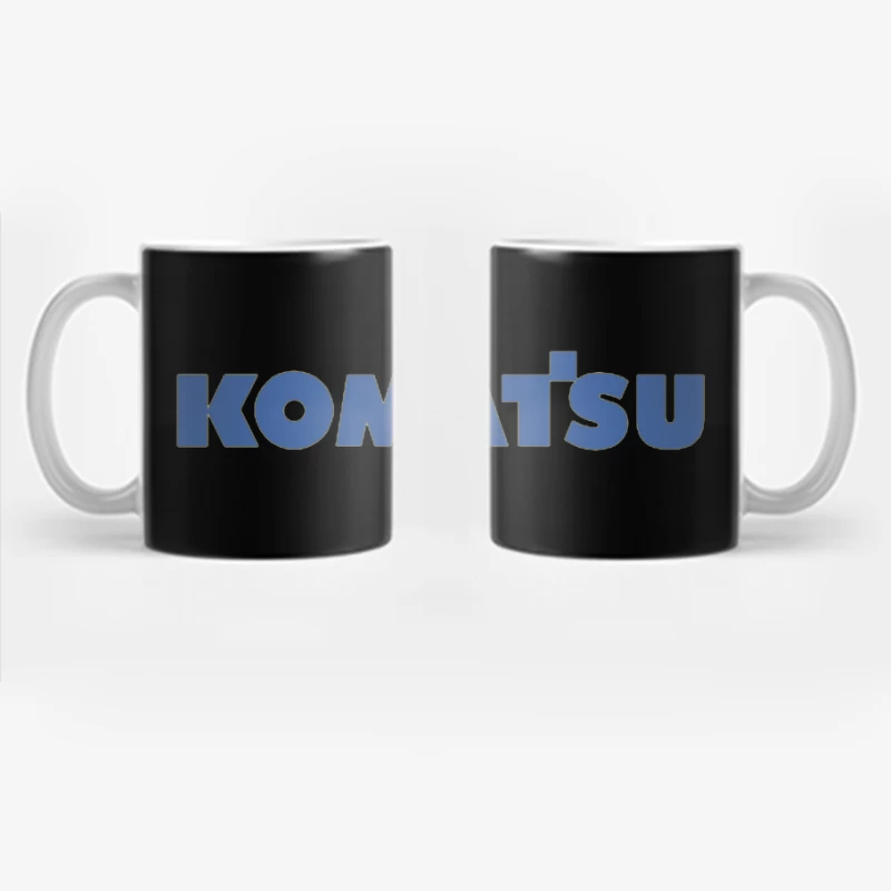 Komatsu Industrial Equipment Company Logo in Blue Coffee Mug