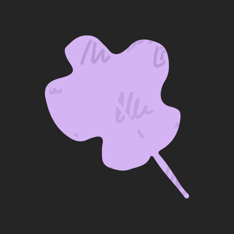 Feuille lilas abstraite Femme Sweat-shirt à enfiler