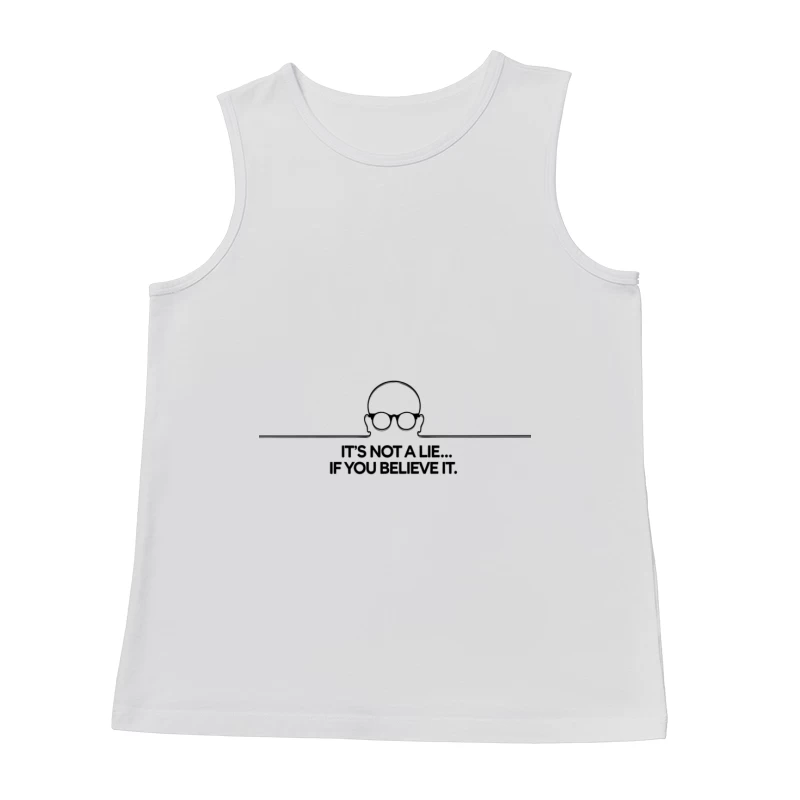Minimalist Quote on Belief and Truth Male Tank Top