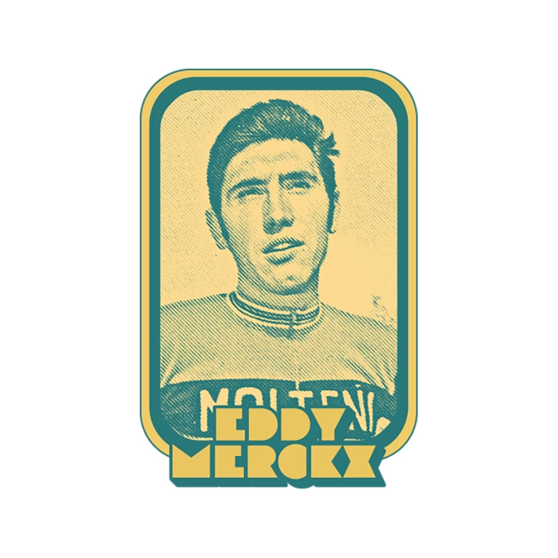 Eddy Merckx  Retro Cycling Fan Art Design Tapestry