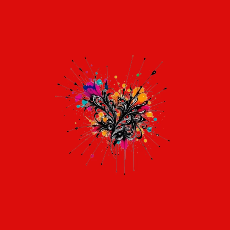 Colorful Abstract Floral Art Illustration Male Tank Top