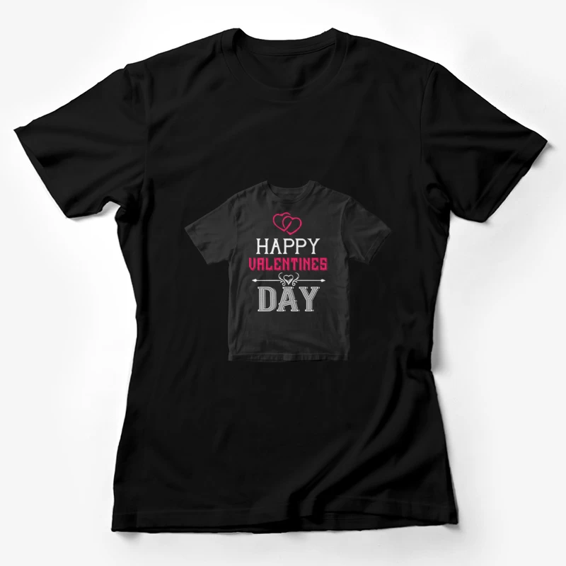 T-shirt Saint-Valentin avec coeurs et message Femme T-Shirt