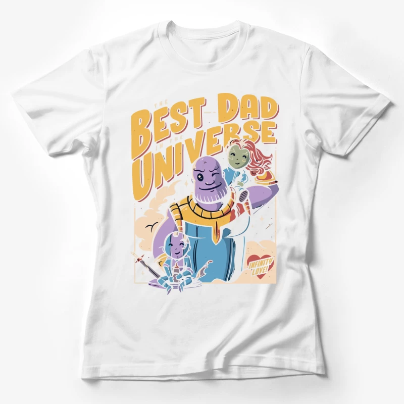 Best Dad in the Universe Comic Art Female T-Shirt