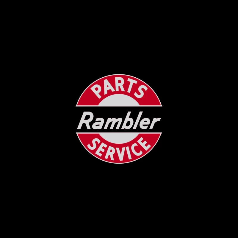 Vintage Rambler Parts & Service Logo Design iPhone Case