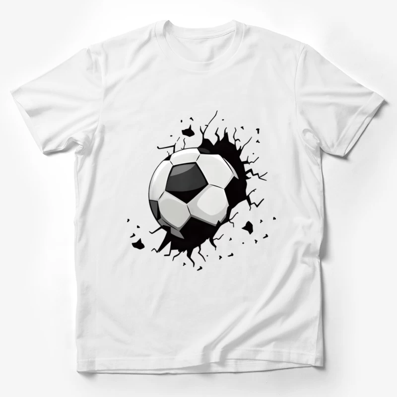 Fußball zerbricht die Wand Herren T-Shirt