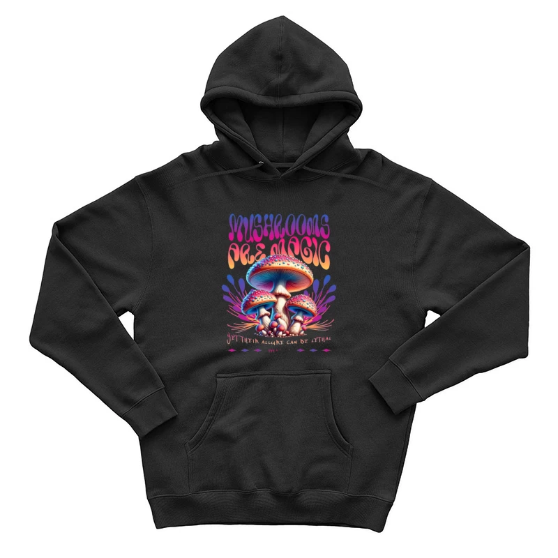 Farbenfrohe magische Pilze Herren Pullover Hoodie