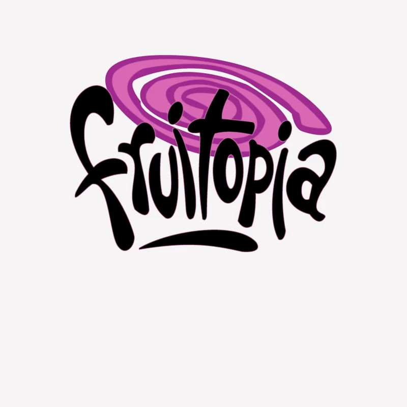 Fruitopia Vintage Beverage Brand Logo with Purple Swirl Design Male T-Shirt