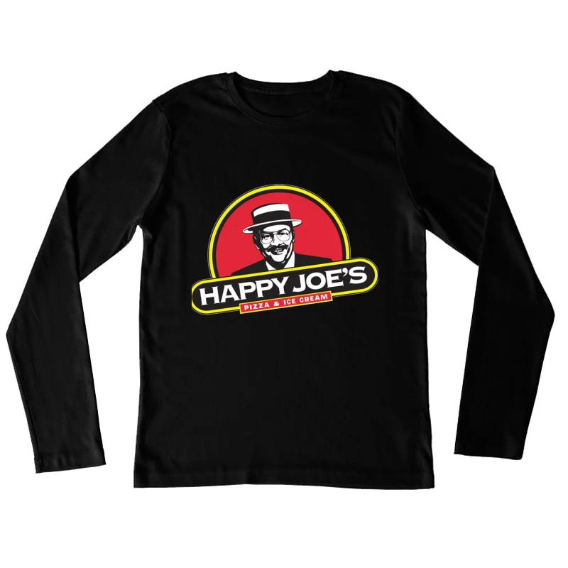 Happy Joe's Pizza & Ice Cream Vintage Restaurant Logo Female Long Sleeve T-Shirt