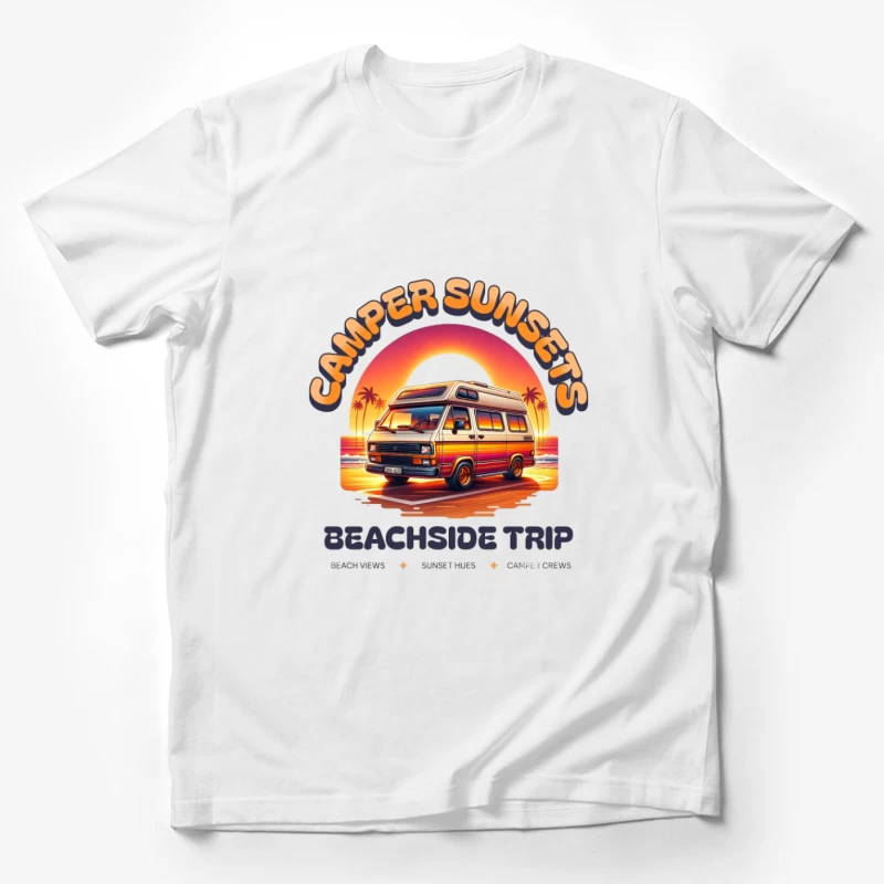 Strandreise mit Camper und Sonnenuntergängen Herren T-Shirt