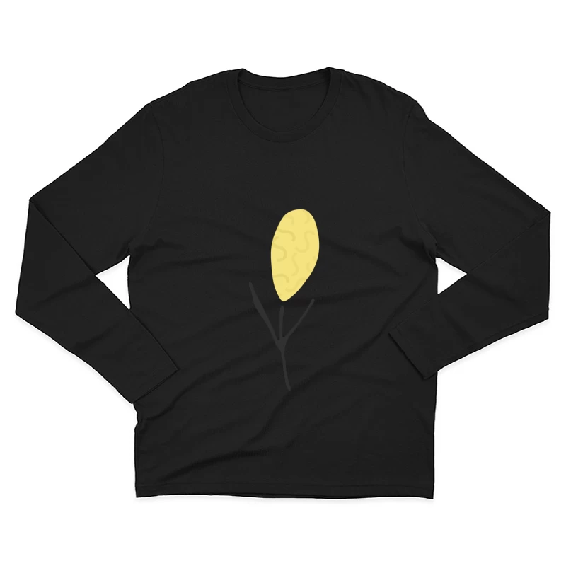 Illustration de branche jaune Homme Manches Longues T-Shirt