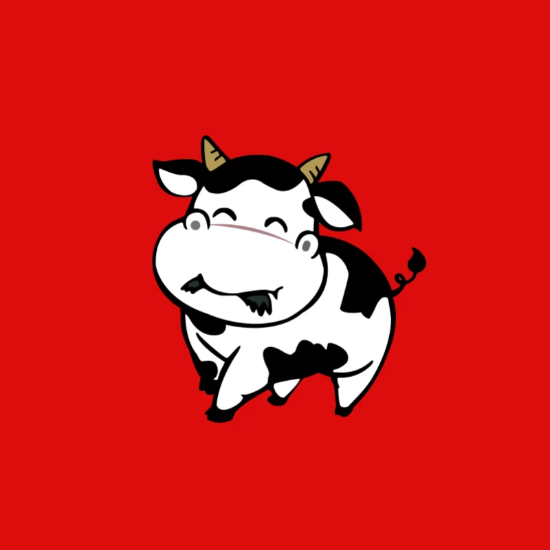 Vache mignonne souriante avec des taches Homme Débardeur