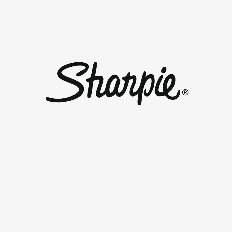 Sharpie Brand Logo in Classic Black Script Typography Female Long Sleeve T-Shirt